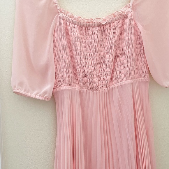 BCBG Pink Pleated Dress - Picture 3 of 4